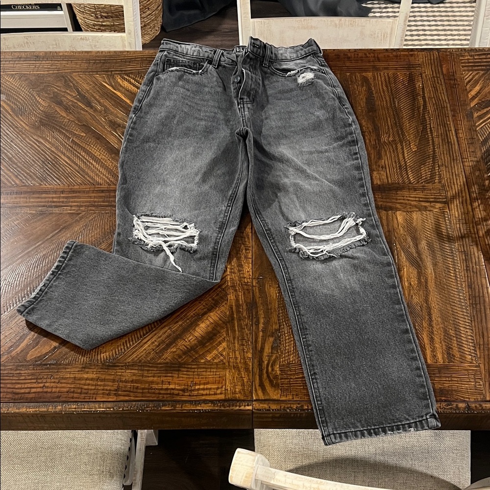 Vanilla Star Charcoal Distressed womens Jeans